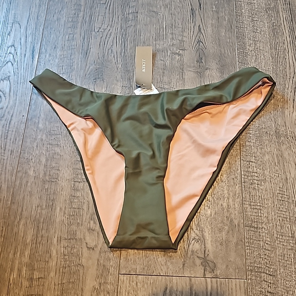 J Crew Curved Waist Cheeky Bikini Bottom Size Small BNWT